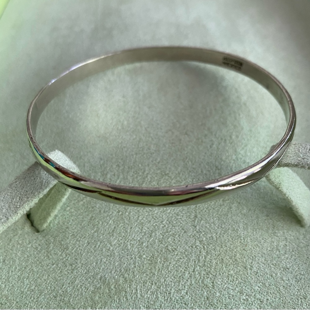 Silver Hecho En Mexico Bangle Bracelet, VTG